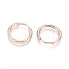 Ion Plating(IP) 304 Stainless Steel Huggie Hoop Earrings EJEW-F111A-17mm-RG-2