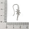 Brass Micro Pave Clear Cubic Zirconia Hoop Earring Findings KK-H521-01P-3