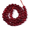 Dyed Natural White Jade Beads Strands G-T139-8mm-60-04-2