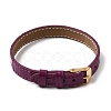 Imitation Leather String Bracelets with Stainless Steel Buckles AJEW-Z053-01D-3