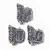 Dyed Natural Druzy Quartz Chandelier Components Links RB-Q215-010A-1