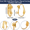 36Pcs Brass Clip-on Earring Findings KK-BBC0016-10G-2