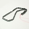 Magnetic Synthetic Hematite Beads Strands G-E079-1-2