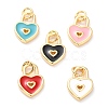 Brass Enamel Pendants KK-M218-11-RS-1