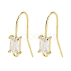 Brass Micro Pave Cubic Zirconia Earrings Findings EJEW-B063-05G-02-1