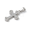 304 Stainless Steel Micro Pave Cubic Zirconia Pendants LS-STAS-Z107-08P-10-2