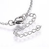 Brass Micro Pave Cubic Zirconia Pendant Necklaces NJEW-L146-12P-3