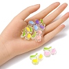10Pcs 5 Colors Transparent Acrylic Enamel Beads TACR-YW0001-73-4