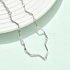 Twisted 304 Stainless Steel Bar Link Chains Bracelets for Women BJEW-D456-04P-2