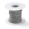 Tarnish Resistant 304 Stainless Steel Rope Chains CHS-G027-08A-P-3