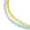 Transparent Gradient Color Glass Beads Strands GLAA-H021-01A-14-3