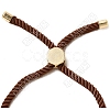 Half Finished Twisted Milan Rope Slider Bracelets FIND-G032-01G-2