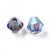 Faceted Bicone Electroplate Glass Beads X-EGLA-R094-4mm-M2-2
