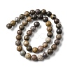 Natural Dendritic Jasper Beads Strands G-E598-01-2