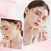10Pcs Brass Cubic Zirconia Bowknot Stud Earring Findings KK-BBC0008-31-5