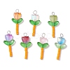 Glass Pendants PALLOY-JF03419-01-1