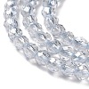 Transparent Electroplate Glass Beads Strands LS-GLAA-H021-01A-PL03-4