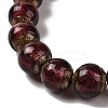 Handmade Gold Sand Lampwork Beads Strands LAMP-P062-01B-4