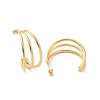 Iron Plating(IP) 304 Stainless Steel C-shape Stud Earrings EJEW-G298-13C-G-2