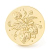 Golden Tone Round Wax Seal Brass Stamp Heads AJEW-Z034-01G-05-2