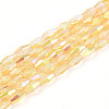 Transparent Electroplate Glass Beads Strands GLAA-K064-05A-01C-1