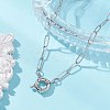 304 Stainless Steel Paperclip Chain Necklaces for Women NJEW-JN06034-02-1