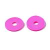 Flat Round Handmade Polymer Clay Beads CLAY-R067-12mm-31-6