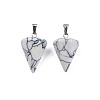 Cone/Spike/Pendulum Synthetic Howlite Stone Pendants G-R278-83-1