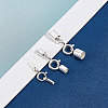 4 Sets 4 Size 925 Sterling Silver Spring Ring Clasps STER-BBC0001-44-4