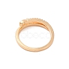 Brass Micro Pave Cubic Zirconia Open Cuff Rings RJEW-R146-05A-KCG-2