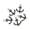 Anchor Antique Silver Tone Alloy Rhinestone Links connectors ALRI-N024-03E-2