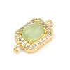 Brass Micro Pave Clear Cubic Zirconia Connector Charms CU-CBAFB7D-04G-02-2