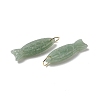 Natural Green Aventurine Carved Pendants G-G314-01G-03-2