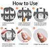 Stainless Steel DIY Nail Art Templates MRMJ-WH0092-224-7