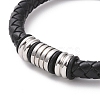 304 Stainless Steel Column Beaded Bracelet with Magnetic Clasps BJEW-P275-14P-2