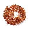 Natural Striped Agate/Banded Agate Beads Strands G-A246-8mm-03-3