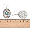 Bohemian Alloy Enamel & Synthetic Turquoise Dangle Earrings for Women EJEW-JE07341-5