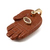 Synthetic Goldstone Carved Pendants GG-CBA5963-01F-NH-2
