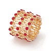 Rhinestone Folding Retractable Ring Bracelet RJEW-G252-02G-02-4