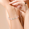 300Pcs 3 Bags Transparent Frosted Acrylic Beads FACR-PA0001-02A-6