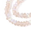 Frosted Transparent Glass Beads Strands GLAA-N054-4mm-03-3