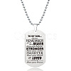 201 Stainless Steel To My Son Dog Tag Pendant Ball Chain Necklaces FS-WG527E6-02-1