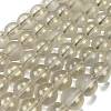 Frosted Transparent Glass Bead Strands GLAA-P065-8mm-01-2