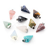 Fashewelry 20Pcs 10 Styles Natural & Synthetic Mixed Gemstone Pendants G-FW0001-36-12