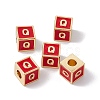 Rack Plating Brass Enamel Beads KK-B060-04G-03Q-3
