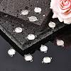 Tibetan Style Alloy Cabochon Connector Settings TIBE-M022-10AS-5