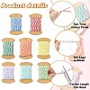 8 Rolls 8 Colors 10M Two Tone Cotton Cords OCOR-CJ0004-14-3