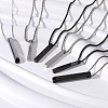2Pcs 2 Color Stainless Steel Minimalist Rectangle Pendant Necklaces Set JN1123A-5
