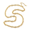 Brass Oval Link Chain Necklaces for Women Men NJEW-F337-05G-2