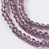 Glass Beads Strands EGLA-E057-02B-19-3